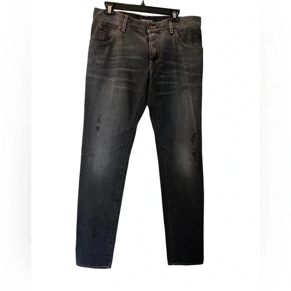 DOLCE & GABBANA
Women's "14 Gold" Black Straight Leg Boyfriend Jeans. - Picture 2 of 8